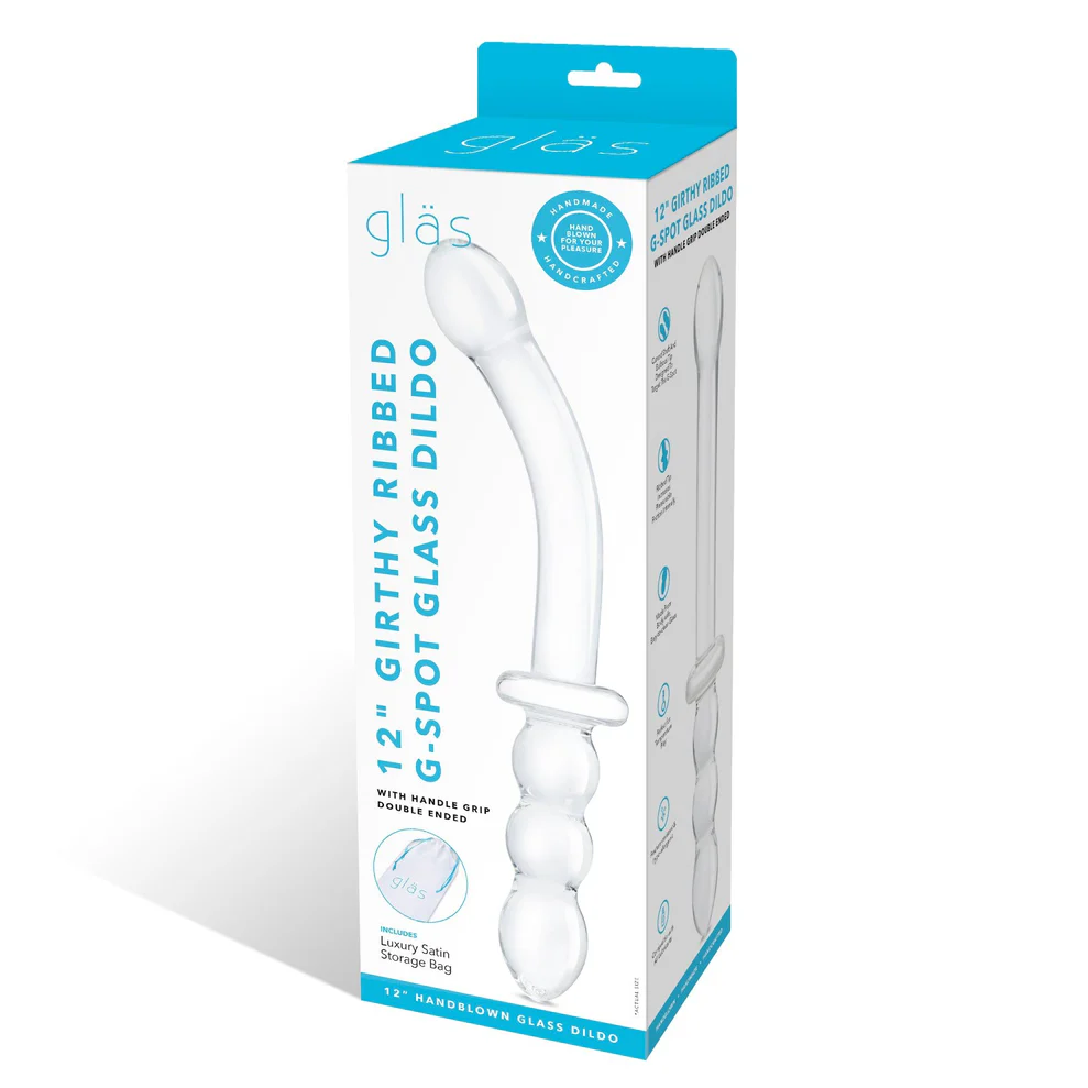 Glas 12 Double Ended Glass Dildo With Anal Beads Hello Sexy